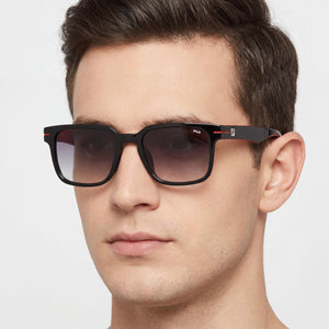 Fila Casual Rectangle Sunglasses for Men — interior view, Plastic lens detail
