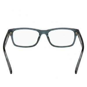 Fila Classic Rectangle Eyeglasses Men — side view, Transparent Azure Cellulose acetate temples
