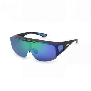 Fila SFI126 Black Square Sunglasses Unisex, R43P lens