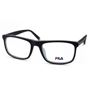 Fila Vf9400 Black Rectangle Eyeglasses for Men, Acetate frame