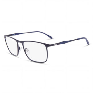 Fila Vf9986 Blue Rectangle Eyeglasses for Men, Metal frame