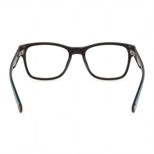 Fila VFI115V Square Eyeglasses Women — side view, Black Acetate temples
