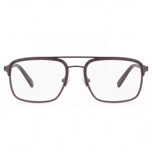 Fila VFI442 Aviator Eyeglasses for Men — front view, Stainless Steel