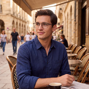 Fila VFI534 Silver Eyeglasses Men — lifestyle wear, professional and business attire