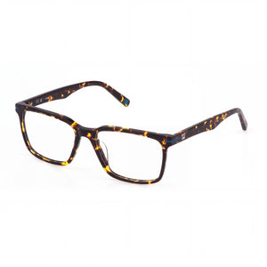 Fila Vfi872 Havana Rectangle Eyeglasses for Men