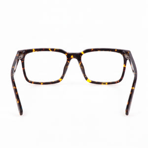 Fila Vfi872 Rectangle Eyeglasses Men — side view, Havana temples