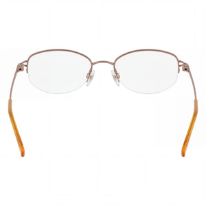 Flexon 635 4723 Oval Eyeglasses Unisex — side view, Gold Metal temples