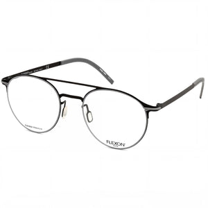 Flexon B2003 Black Round Eyeglasses Unisex, Acetate frame