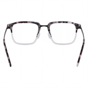 Flexon B2037 Rectangle Eyeglasses Women — side view, Gray Metal temples