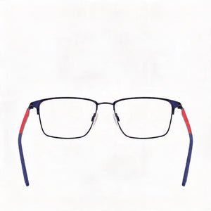 Flexon Casual Rectangle Eyeglasses for Men — front view, Metal