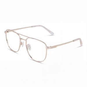 Flexon Casual Gold Aviator Eyeglasses for Men, Metal frame