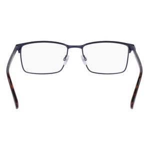 Flexon E1129 Rectangle Eyeglasses Unisex — side view, Blue Acetate temples