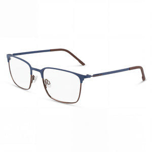 Flexon E1140 Blue Rectangle Eyeglasses Unisex, Metal frame