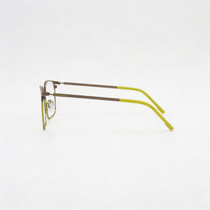Flexon E1140 Rectangle Eyeglasses Unisex — side view, Gray Acetate temples
