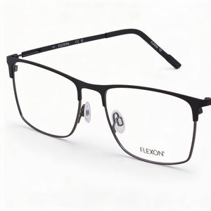 Flexon E1141 Rectangle Eyeglasses for Men — front view, Acetate
