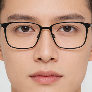 Flexon E1159 Rectangle Eyeglasses for Unisex — interior view, Polycarbonate demo lenses