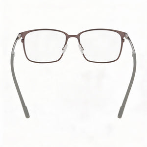Flexon E1159 Rectangle Eyeglasses for Men — interior view, Polycarbonate demo lenses