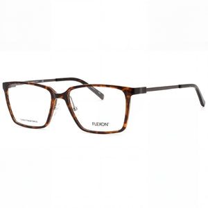 Flexon EP8010 Dark Tortoise Rectangle Eyeglasses Unisex, Alloy Steel frame