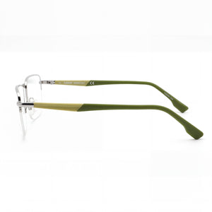 Flexon Flexon E1127 Rectangle Eyeglasses for Men — front view, Metal