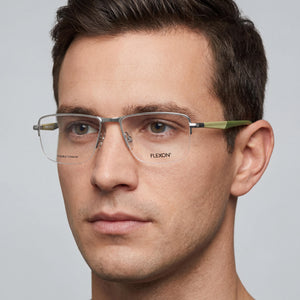 Flexon Flexon E1127 Green Eyeglasses Men — lifestyle wear, office and reading