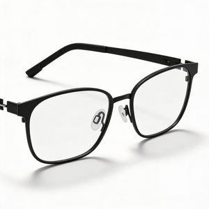 Flexon Flx1008mag-set Rectangle Eyeglasses Unisex — front view, Acetate