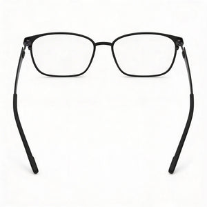 Flexon Flx1008mag-set Rectangle Eyeglasses Unisex — side view, Matte Black Acetate temples