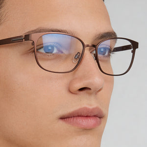 Flexon Flx1008mag-set Rectangle Eyeglasses Unisex — interior view, Polycarbonate demo lenses