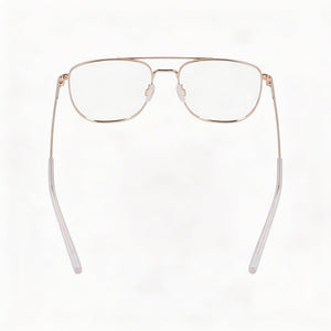 Flexon H6072 Aviator Eyeglasses for Men — interior view, Plastic demo lenses