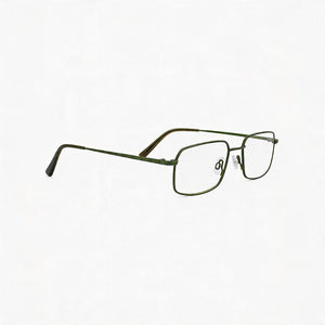 Flexon H6074 Rectangle Eyeglasses Men — side view, Green Acetate temples