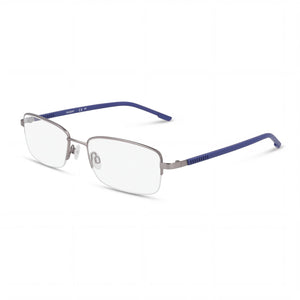 Flexon H6079 Silver Rectangle Eyeglasses for Men, Acetate frame
