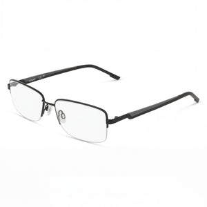 Flexon H6084 Black Rectangle Eyeglasses for Women, Metal frame
