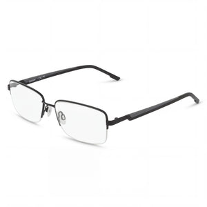 Flexon H6084 Black Rectangle Eyeglasses for Women, Metal frame