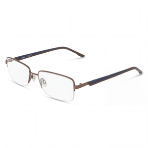 Flexon H6084 Matte Coffee Rectangle Eyeglasses for Unisex, Acetate frame