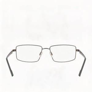 Flexon H6085 Rectangle Eyeglasses Men — side view, Gray Metal temples