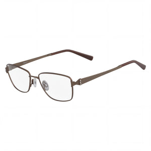 Flexon Lana Brown Rectangle Eyeglasses for Men, Metal frame