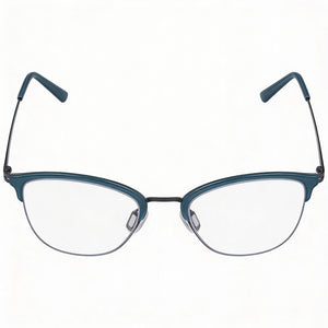 Flexon W3023 Rectangle Eyeglasses Women — side view, Blue Acetate temples