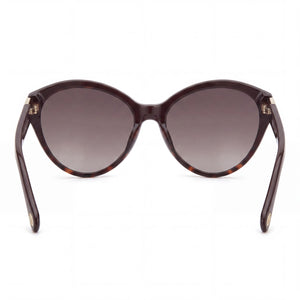 Fossil 207352 Cat Eye Sunglasses Women — side view, Non-Polarized Brown Shaded lens