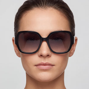 Fossil 3151/G/S Square Sunglasses Women — side view, Non-Polarized Brown lens