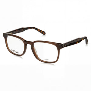 Fossil 7014 Brown Square Eyeglasses for Women, Acetate frame