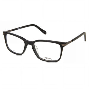 Fossil 7075/G Matte Black Rectangular Eyeglasses for Unisex, Acetate frame