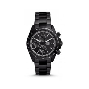 Fossil Autocross Black Stainless Steel Men's Watch, 42mm