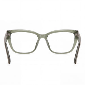 Fossil Classic Rectangle Eyeglasses Men — side view, Green Ecological oil temples