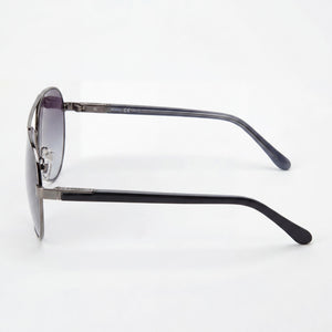 Fossil Fos 3101/S Aviator Sunglasses Unisex — side view, Non-Polarized Gray Shaded lens