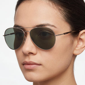 Fossil Fos 3104/G/S Aviator Sunglasses for Unisex — interior view, Polycarbonate lens detail