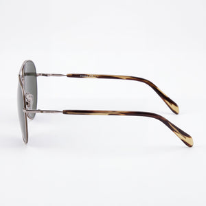 Fossil Fos 3104/G/S Aviator Sunglasses Unisex — front view, Stainless Steel frame