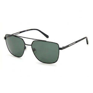Fossil FOS 3129/G/S Black Aviator Sunglasses for Unisex, Matte Dark Ruthenium lens