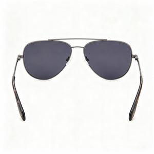 Fossil FOS 3144/G/S Pilot Sunglasses for Men — front view, Stainless Steel frame