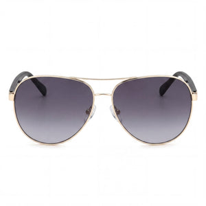 Fossil Fos 3150/G/S Aviator Sunglasses for Women — front view, Stainless Steel frame