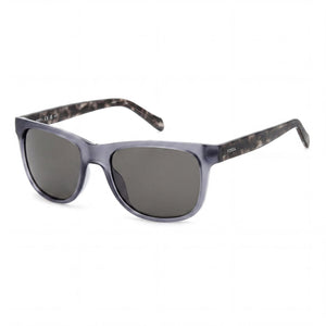 Fossil FOS 3160/S Gray Rectangle Sunglasses for Men, Matte Grey lens
