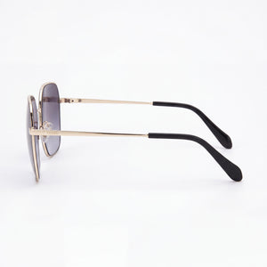 Fossil FOS 3174/G/S Square Sunglasses Unisex — side view, Clear Demo Transparent lens